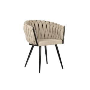 Wave chair beige (Set of 2) - Beige, Black, Green, Grey, Red, Aluminium, Copper, Metal, Powder coated, Wood, Copper
