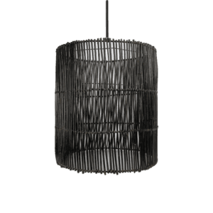 Pendant - ø50 cm - rattan - black wash - Black, Wit, Black Wash, Rattan, Living