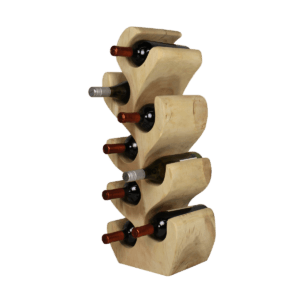 Bottle rack medium - natural - suar - Natural, Wood, Natural, Suar, Wood