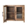 Display cabinet with Glass - 80x40x70 - Natural - Mangowood/Glass