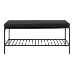 Vita Bench - black, steel, 100x36x48.5cm