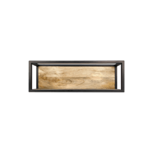 HSM Collection-Wallbox Levels -75x18x25-Natural/Black-Mango/Metal - Black, Mango, Natural, Wit, Wood, Natural, Mango, Metal, Wood, Bed, Kitchen, Living