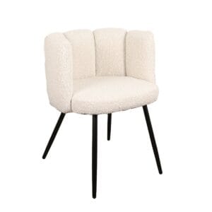 High five chair white pearl (boucle) (Set of 2)