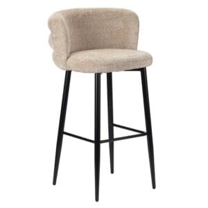 Cloud Bar Chair Cream - Beige, Cream, Red, Wit, Wood, Soft, Metal, Wood