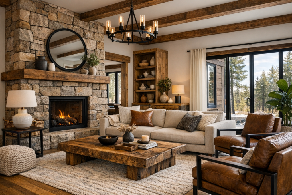 How to Create a Modern Rustic Living Room